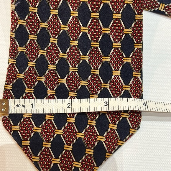 Harry  Rosen Classic Navy Red Tie - Picture 6 of 6